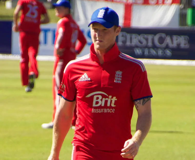 Ben Stokes playing for England