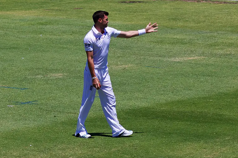 James Anderson playing for England