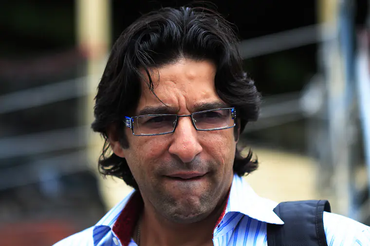 Wasim Akram at a cricket event