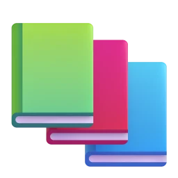 A stack of colorful school books