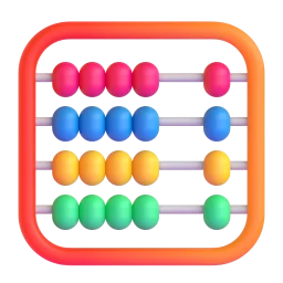 An abacus with colorful counting beads